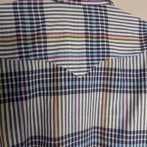 Vintage Panhandle Slim Men’s Pearl Snap Western Shirt, Striped, Size 16-34 - Picture 8 of 9